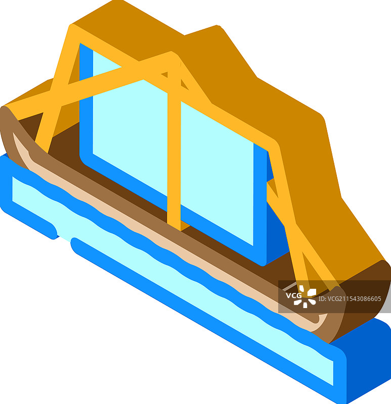 古代长船等距图标图片素材
