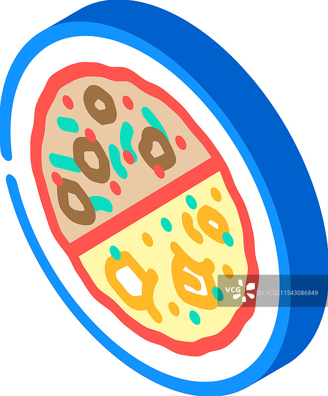 火锅中国菜等距图标图片素材