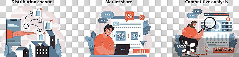 商业策略设置平面图图片素材