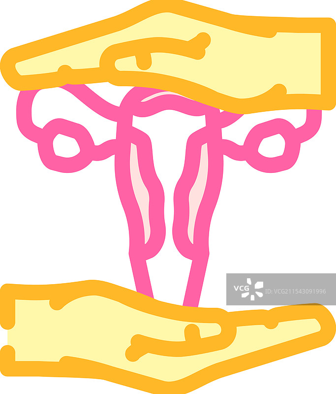 女性盆底疾病彩色图标图片素材