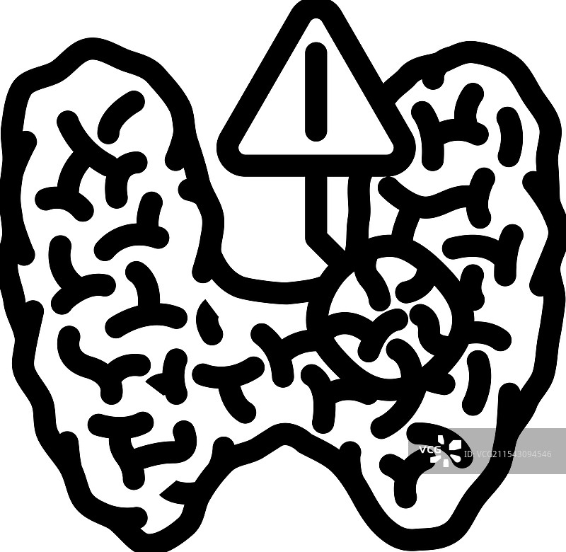 甲状腺疾病女性疾病线条图标图片素材