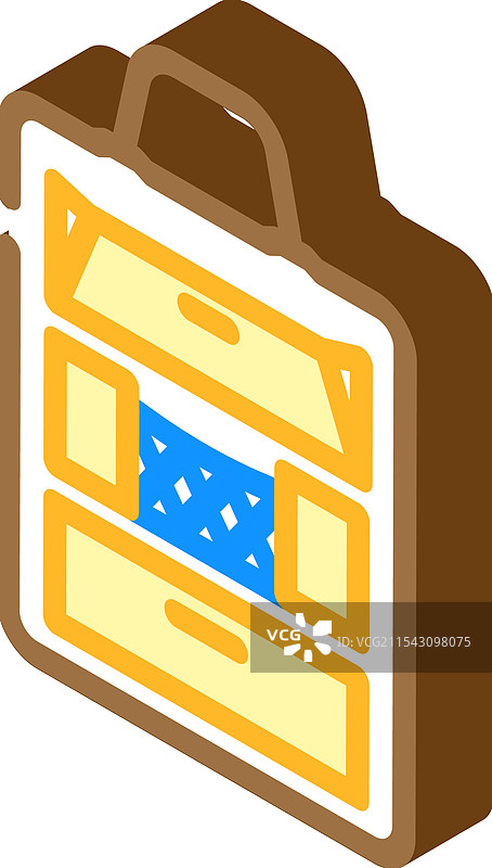 汽车座椅收纳器配件等距图标图片素材