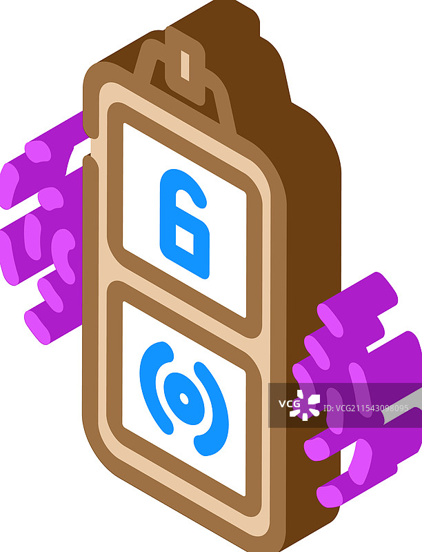 钥匙查找器配件等距图标图片素材