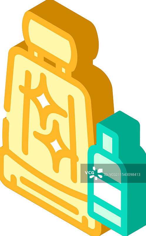 汽车护理皮革护理剂等距图标图片素材