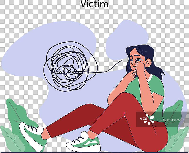 被欺凌和羞辱的受害者感到沮丧图片素材