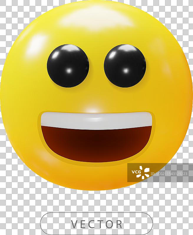 3D微笑快乐脸表情符号图片素材