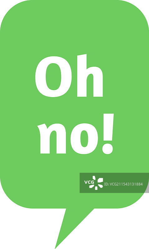 展示一个绿色的对话气泡，里面包含图片素材