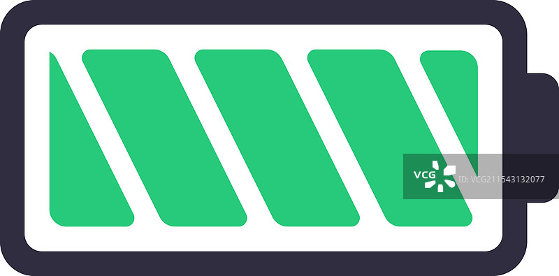 部分充电的电池图标，表示电量不足图片素材