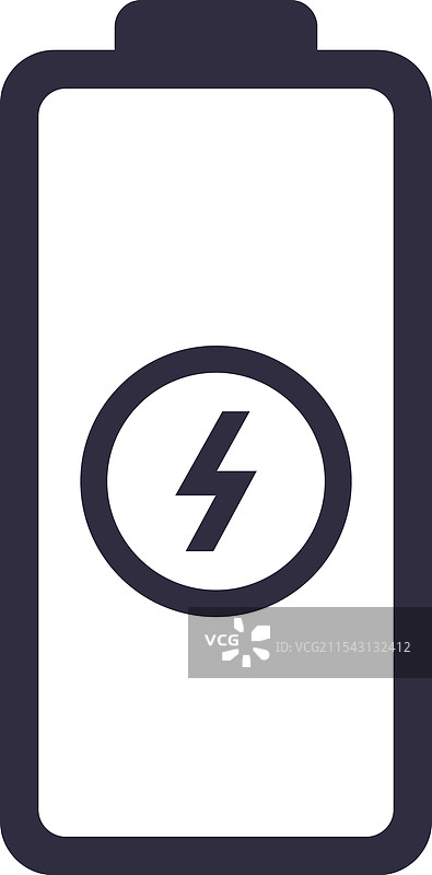 电池图标正在充电，象征着能量。图片素材