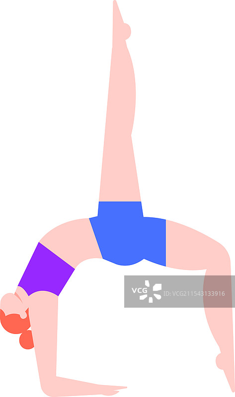 瑜伽教练正在进行弓式（Urdhva Dhanurasana）姿势图片素材
