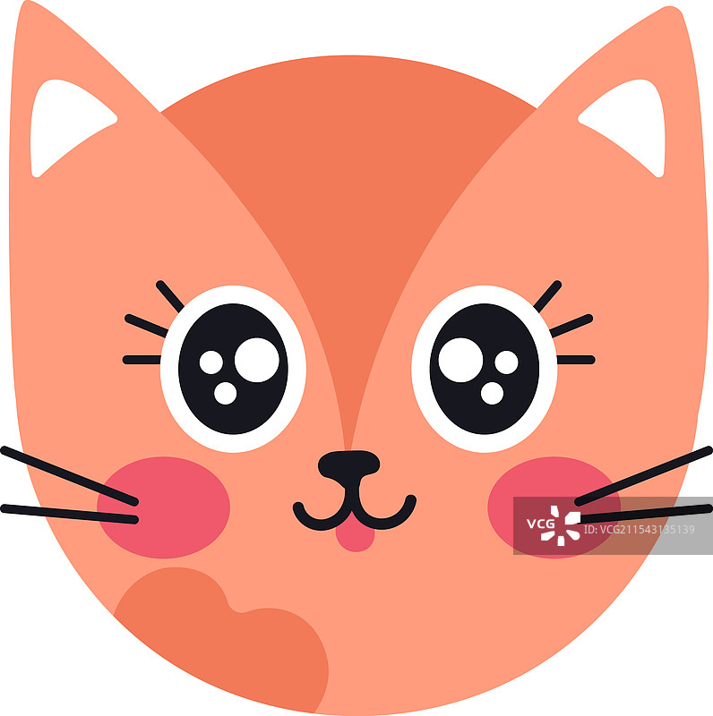 可爱的姜黄色猫咪脸庞占满整个画面图片素材