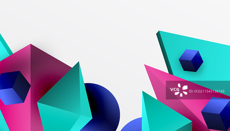 展示等距立方体的抽象设计图片素材