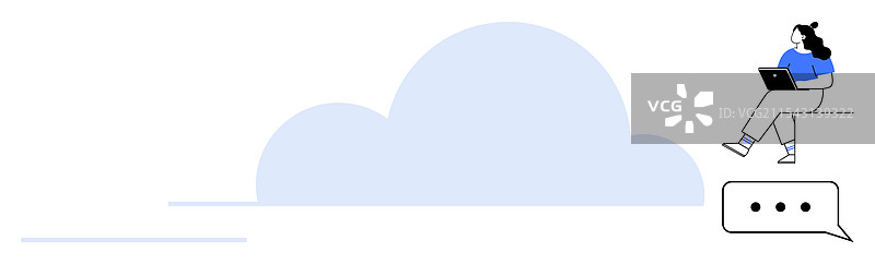 云技术与远程工作概念图片素材