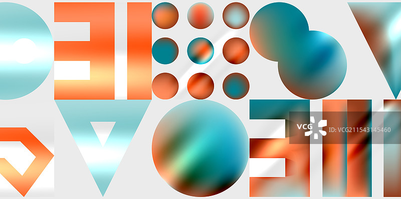 圆形和三角形的现代艺术图片素材