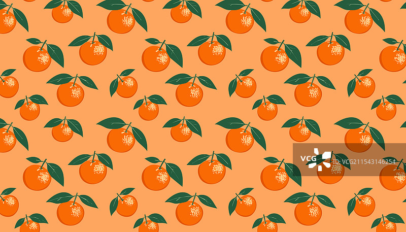 橙色橘子的无缝图案图片素材