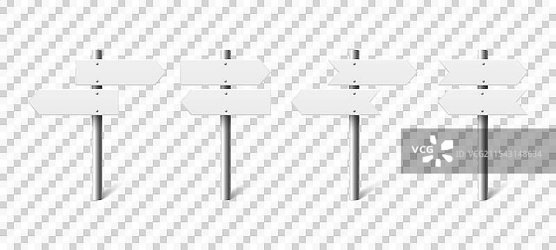 3D真实的标志牌套件，真实的空白标志图片素材