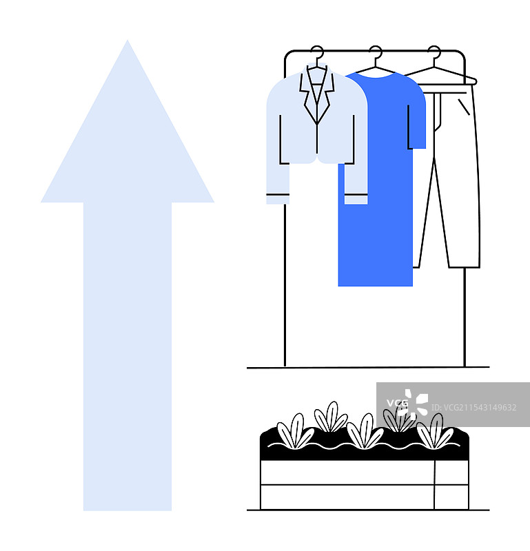 商业增长由向上的箭头表示图片素材