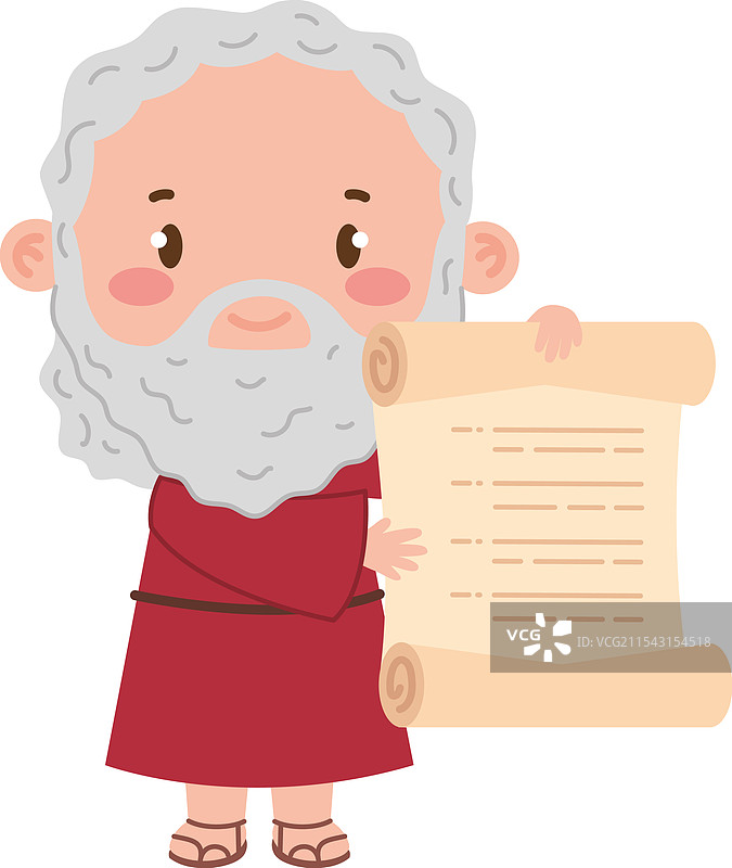 可爱的摩西与约定图片素材