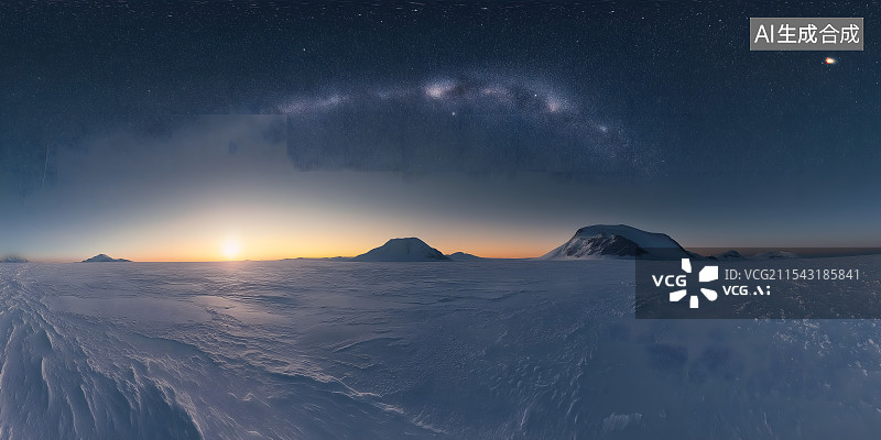 【AI数字艺术】银河夜晚星空自然风光图片素材