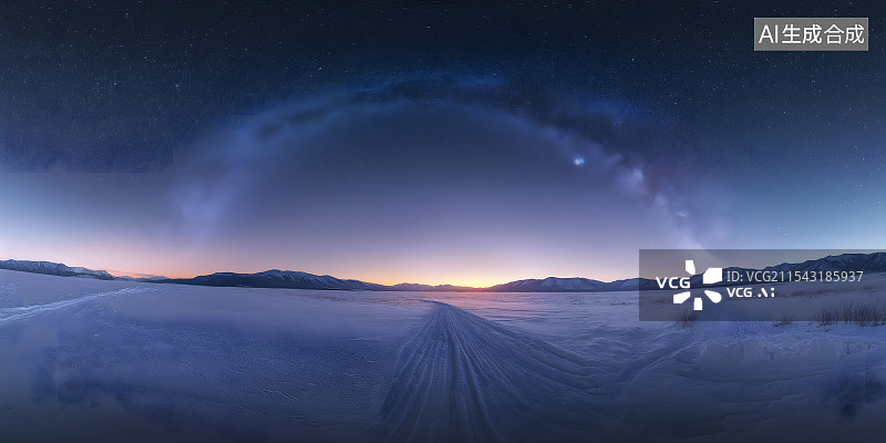 【AI数字艺术】银河夜晚星空自然风光图片素材