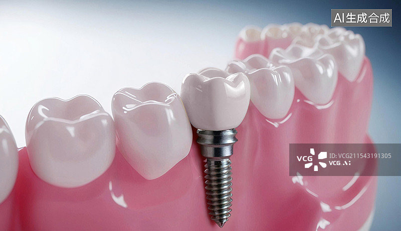 【AI数字艺术】牙齿种植的视觉呈现图片素材