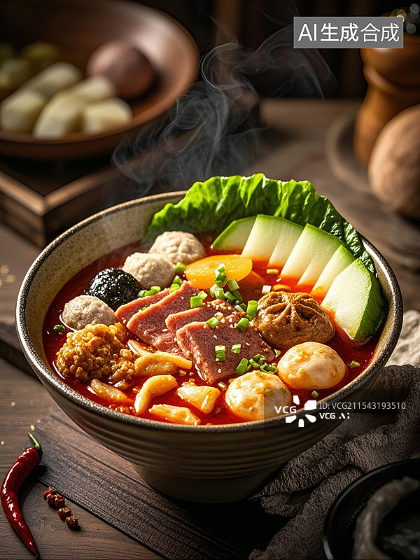 【AI数字艺术】麻辣烫背景图片素材