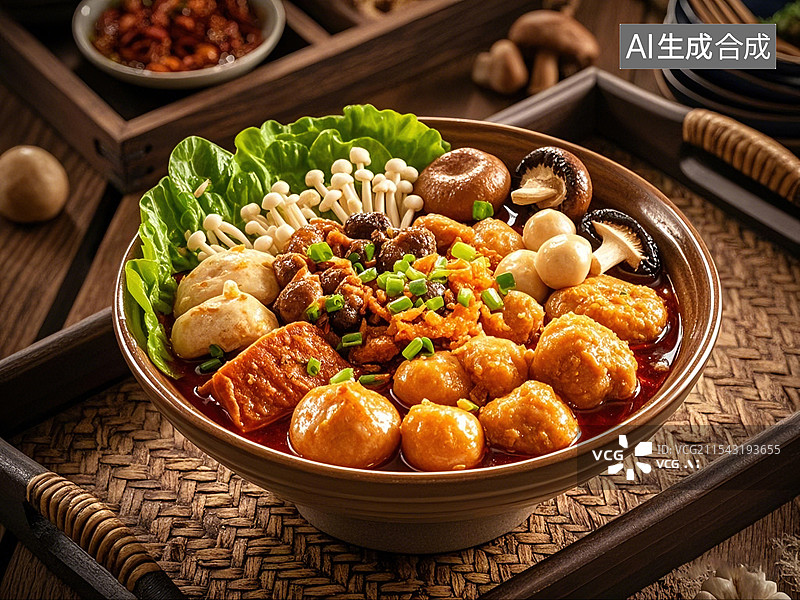 【AI数字艺术】麻辣烫背景图片素材