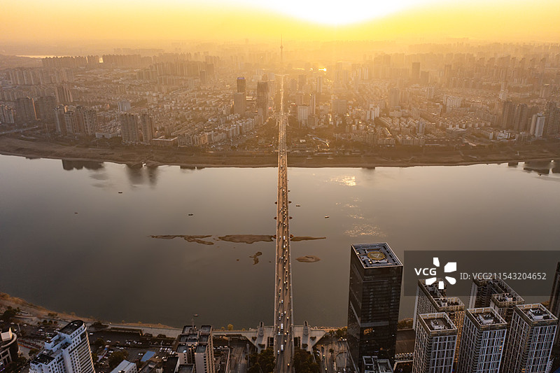 航拍湖南株洲株洲大桥图片素材