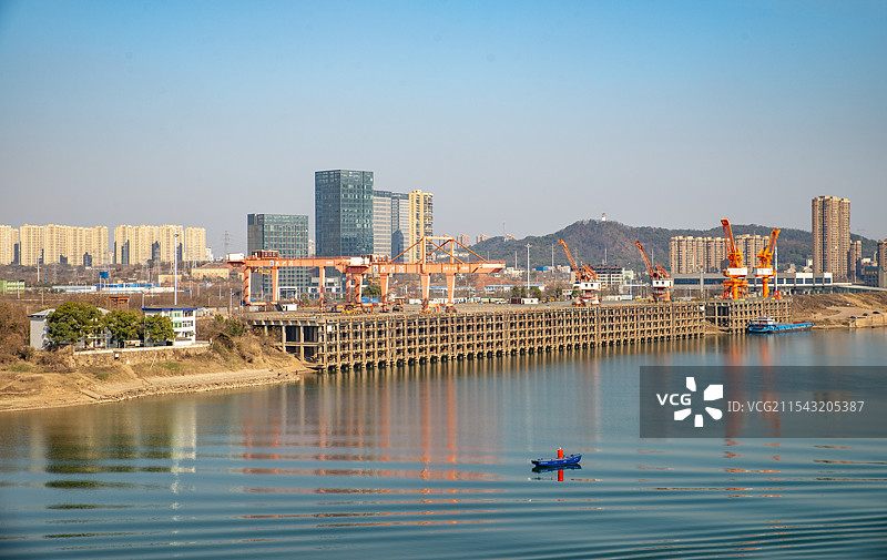 航拍湖南株洲城市风光图片素材