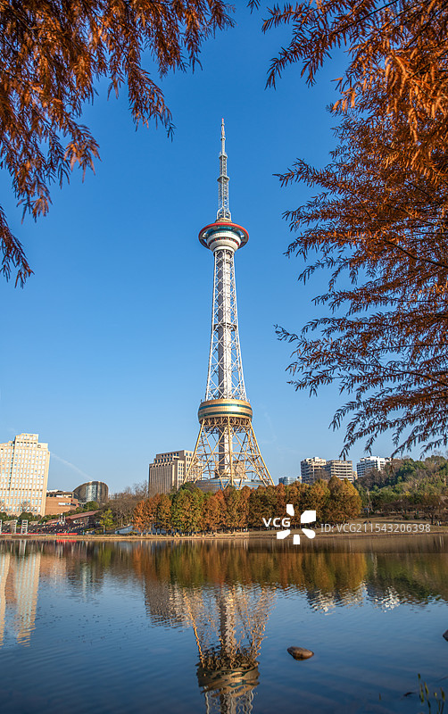 航拍湖南株洲神农塔风光图片素材