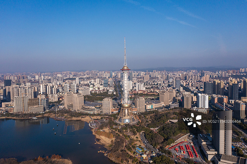 航拍湖南株洲神农塔风光图片素材