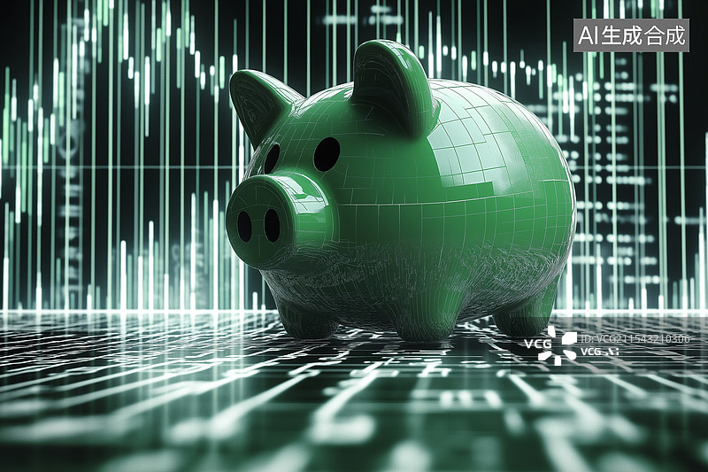 【AI数字艺术】小猪存钱罐图片素材