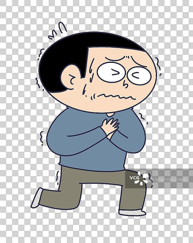 心脏疼痛的男性人物图片素材