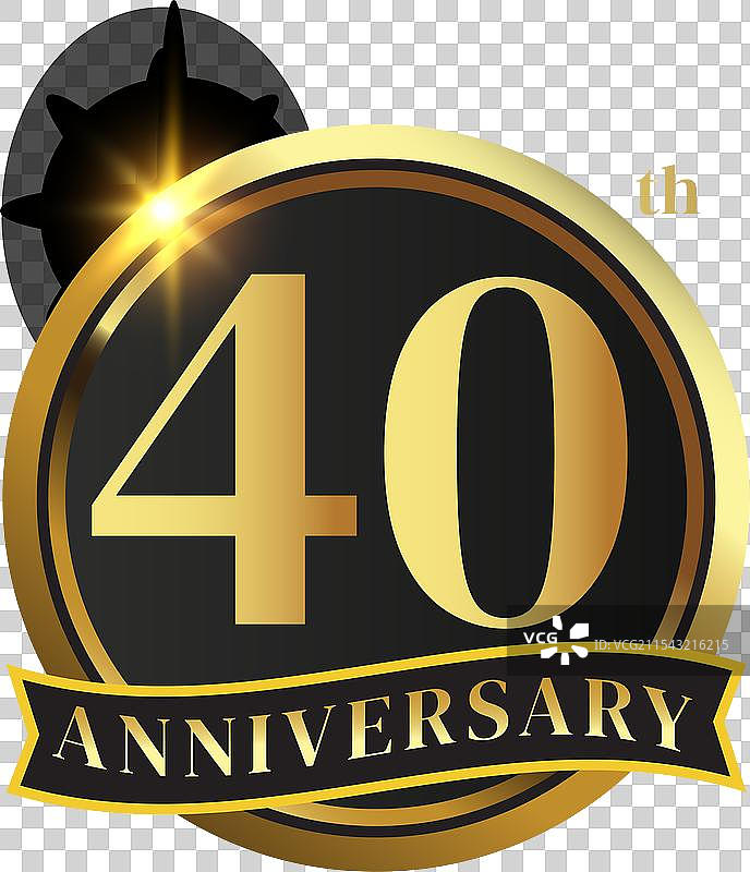 40周年金色纪念标志图片素材