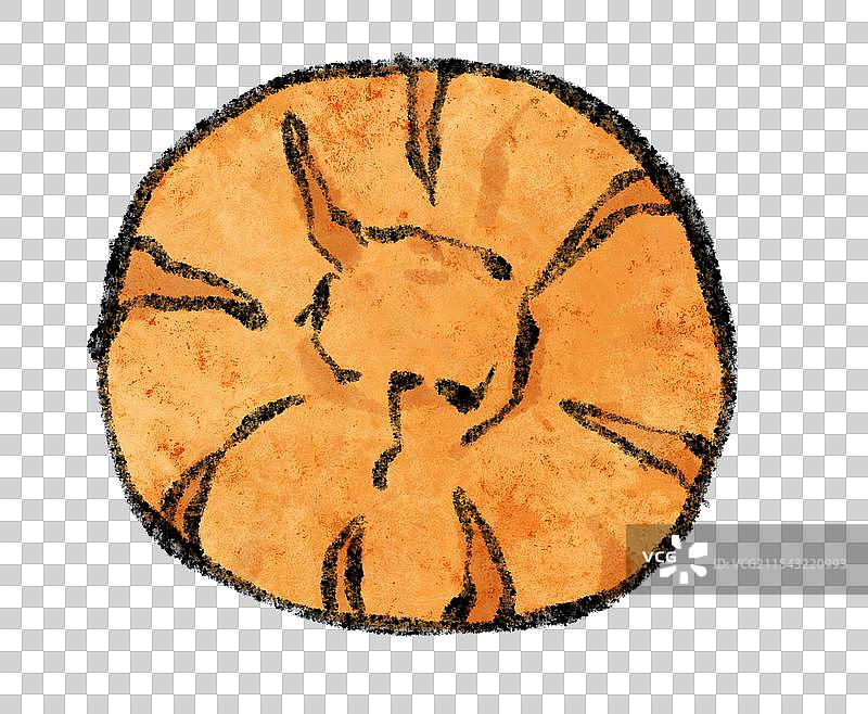 核桃酥点心国风插画图片素材