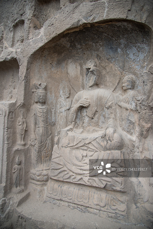 龙门石窟，是世界上造像最多、规模最大的石刻艺术宝库图片素材