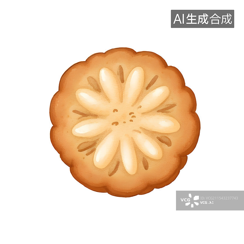 【AI数字艺术】治愈系手绘插画，手工饼干，曲奇饼干，黄油饼图片素材