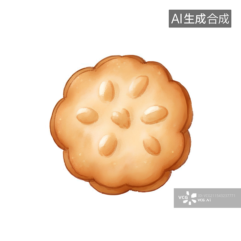 【AI数字艺术】治愈系手绘插画，手工饼干，曲奇饼干，黄油饼图片素材