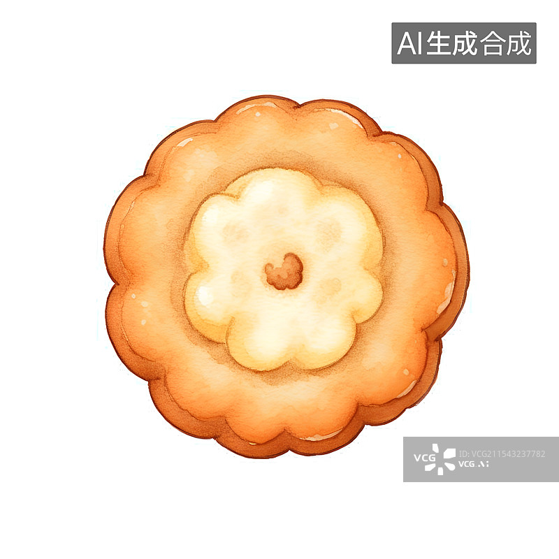 【AI数字艺术】治愈系手绘插画，手工饼干，曲奇饼干，黄油饼图片素材