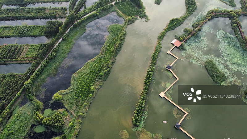 航拍东平湖、大宋不夜城图片素材