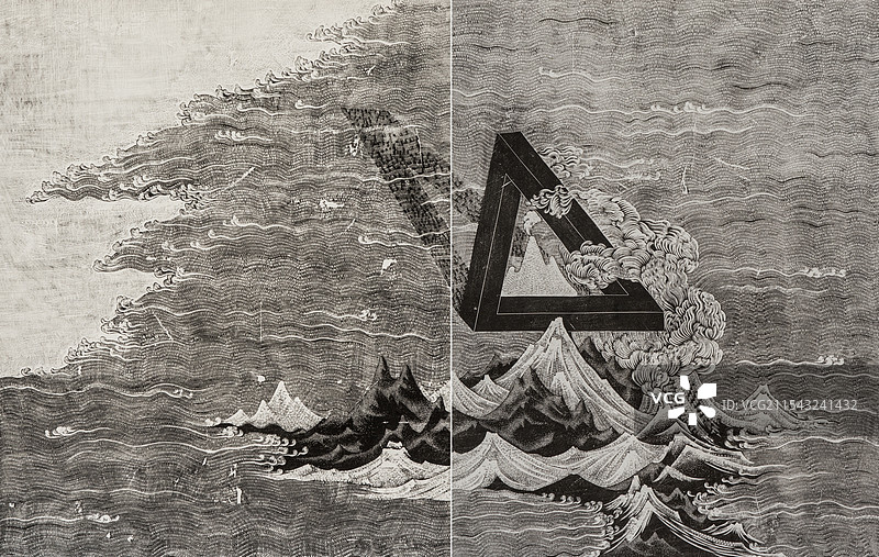 《上善若水-之一之二》木口木刻图片素材