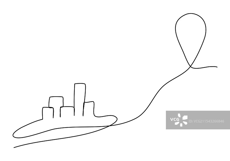 城市路线单线图图片素材