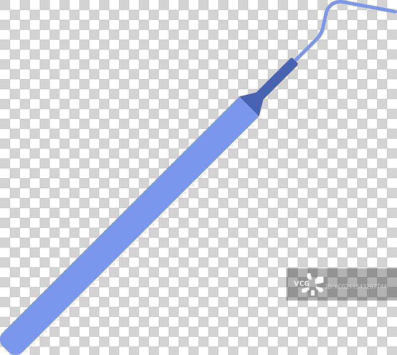 弯曲形状的牙科探针牙医工具图片素材