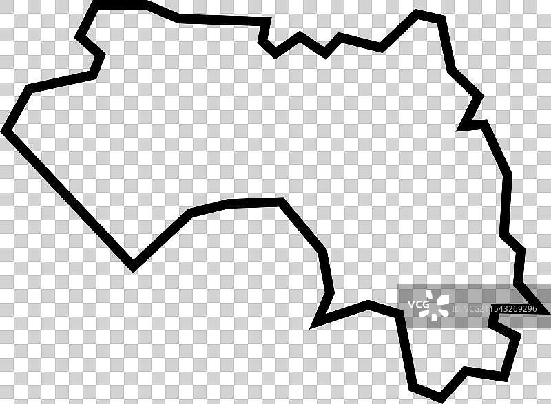 几内亚国家地图厚边框图标图片素材