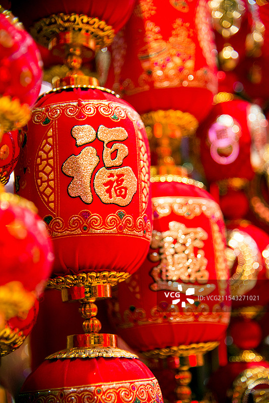 春节灯笼特写图片素材