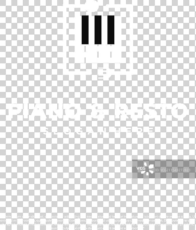 复古设计的钢琴餐厅标志，钢琴与勺子结合图片素材