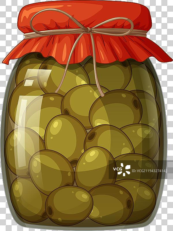 五彩缤纷的密封橄榄罐图片素材