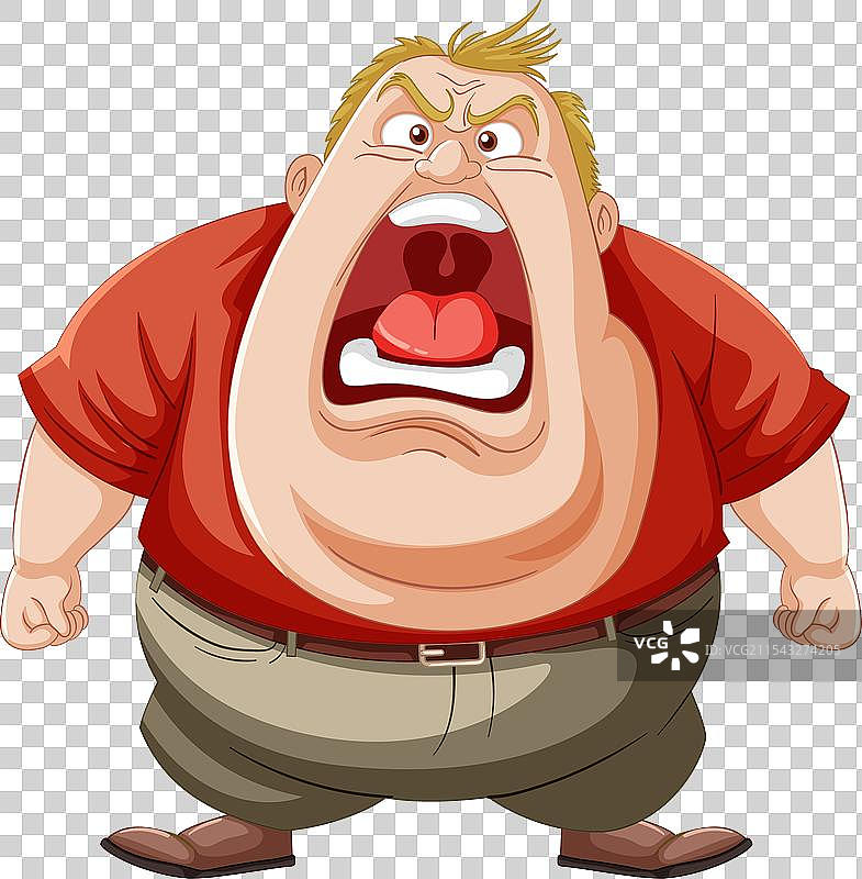 一个愤怒的男人大声喊叫图片素材