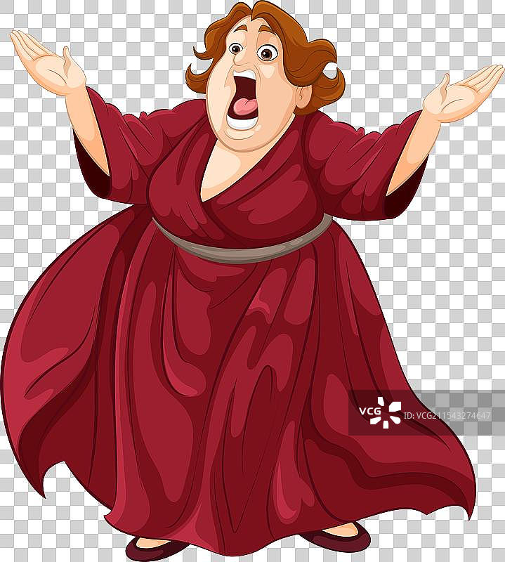 一位动画歌剧歌手在表演图片素材