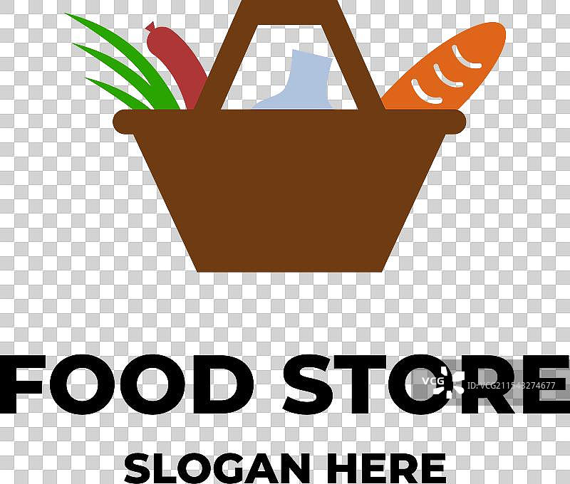食品商店标志设计概念 杂货店标志图片素材